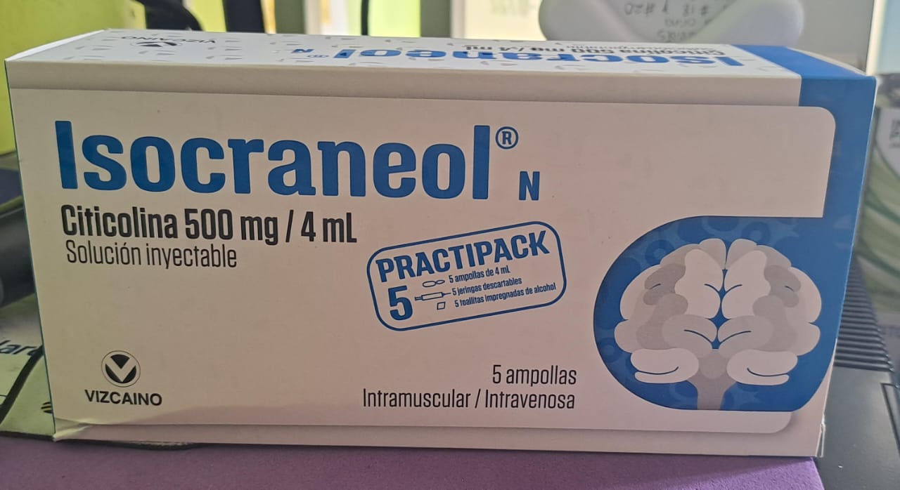 ISOCRANEOL 500mg/4ml (citicolina)*ampollas  - FARMACIA NUEVO MILENIO