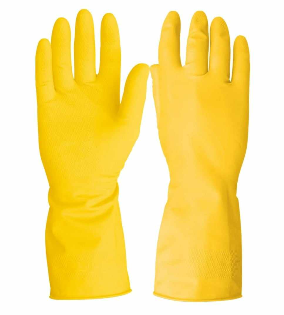 Guantes de látex para limpieza, medianos, Pretul - Ferretería Vásquez