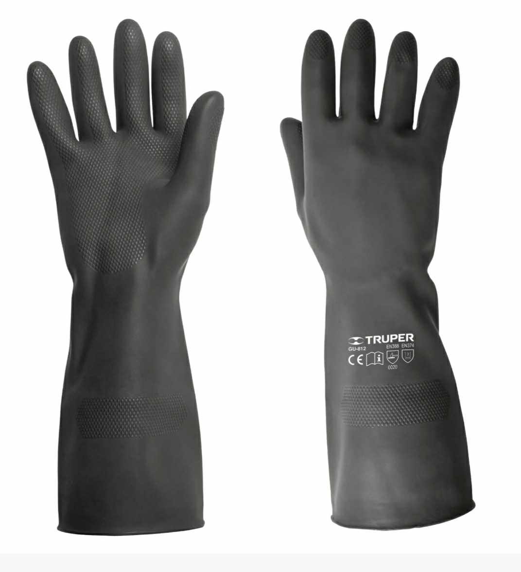 Guantes de neopreno p/manejo de químicos, medianos, Truper - Ferretería Vásquez