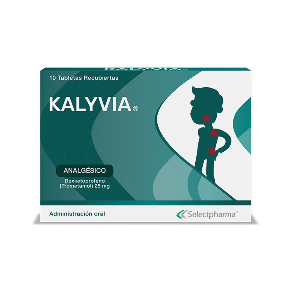 KALYVIA Dexketoprofeno (Trametamol) 25mg *10 tabletas  - FARMACIA NUEVO MILENIO