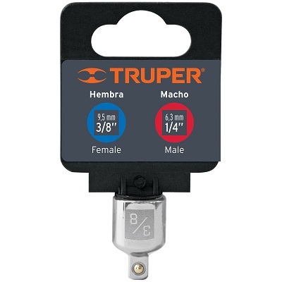 Adaptador Cuadro 3/8" a Cuadro 1/4" TRUPER (13423) - Repuestos y Lubricantes Vicent's