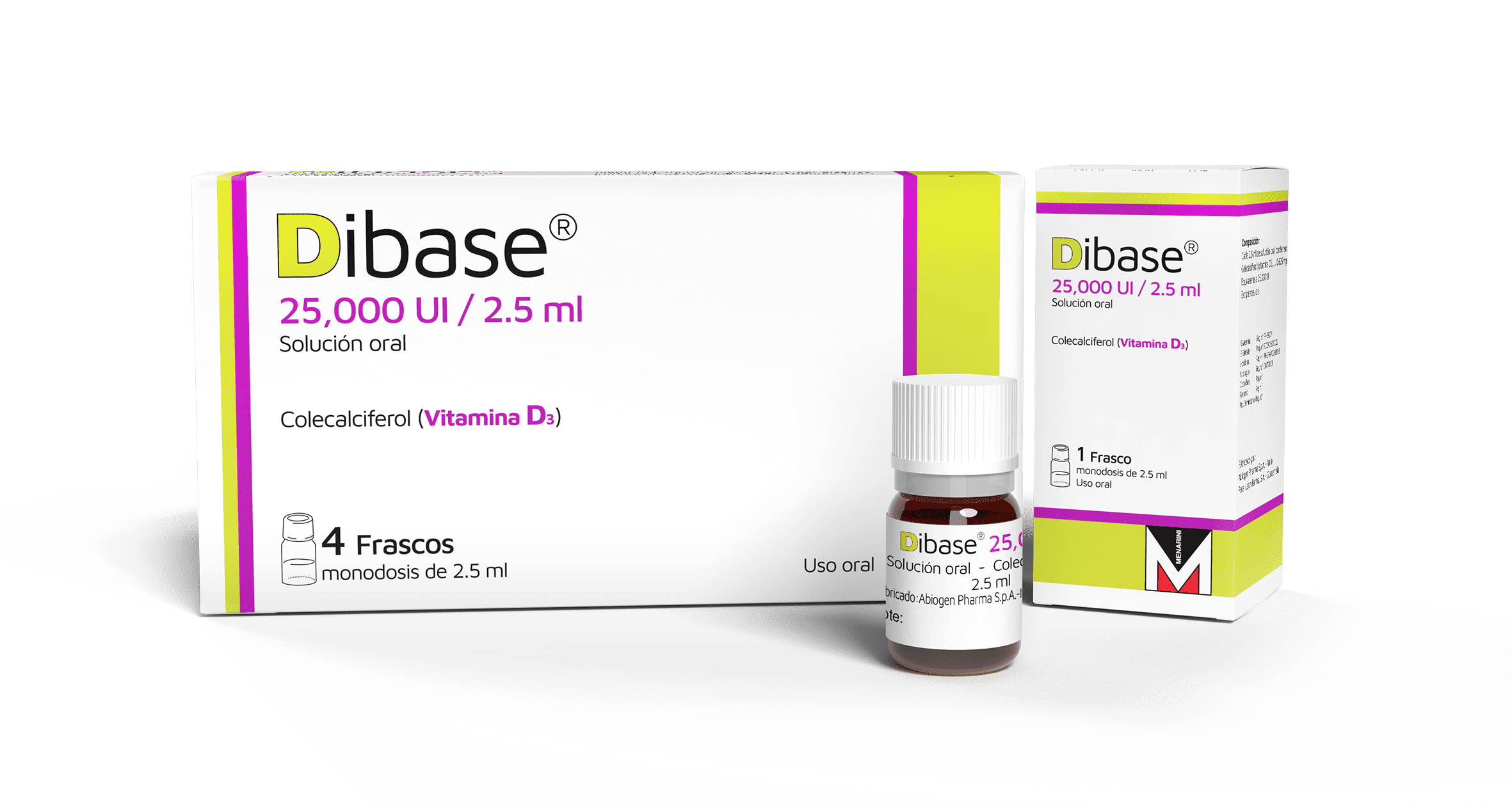 Dibase 25,000 UI/2.5ml Colecalciferol (Vitamina D3) *Frasco por unidad - FARMACIA NUEVO MILENIO