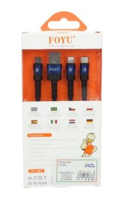 Cable para celular 3 en 1 Foyu