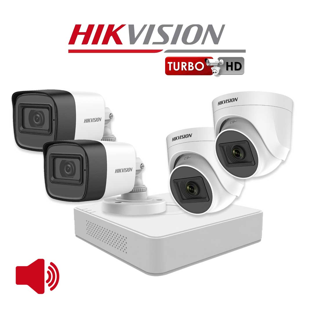 Combo 2 cámaras 2mpx HIKVISION: Incluye DVR de 4 canales, Disco de 500GB, Balunes, Transformadores, Parejas de voltaje y 20 metros de cable por cámara - AXSYSTEMS COMPUTER CENTER