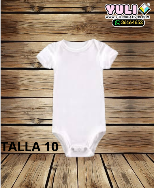 BODY PIEL DE DURAZNO BLANCO TAMAÑO 10 CUELLO REDONDO MANGA CORTA - Yuli Variedades Creativas