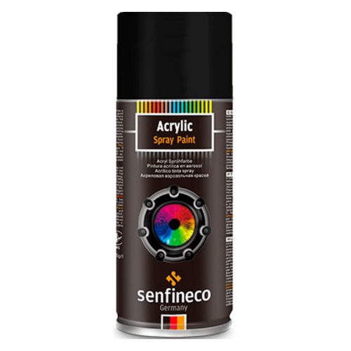 Pintura en Spray Negro Brillante Senfineco #4039 - Repuestos y Lubricantes Vicent's
