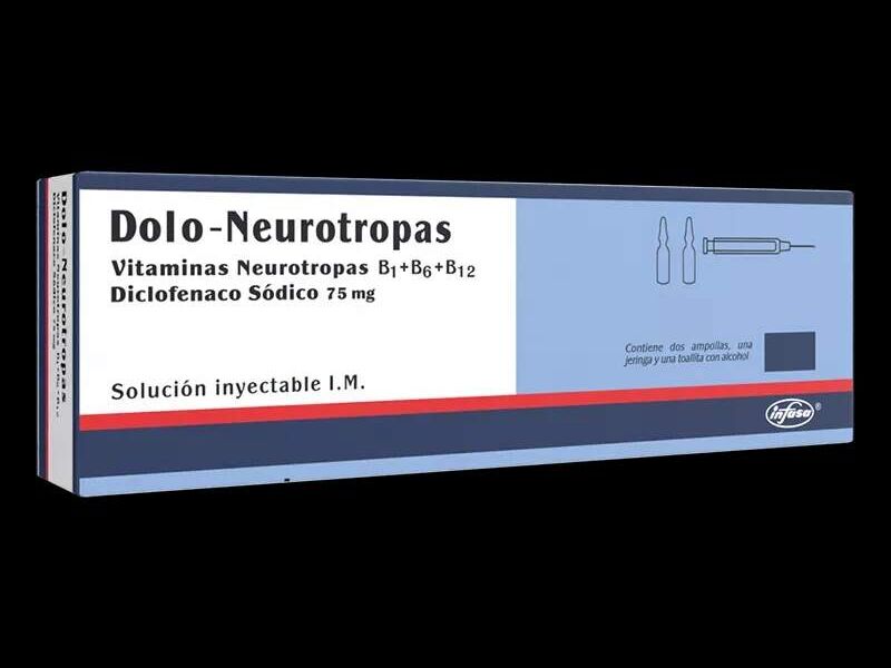 DOLO NEUROTROPAS B1 B6 B12 DICLOFENACO SODICO 75mg - FARMACIA NUEVO MILENIO