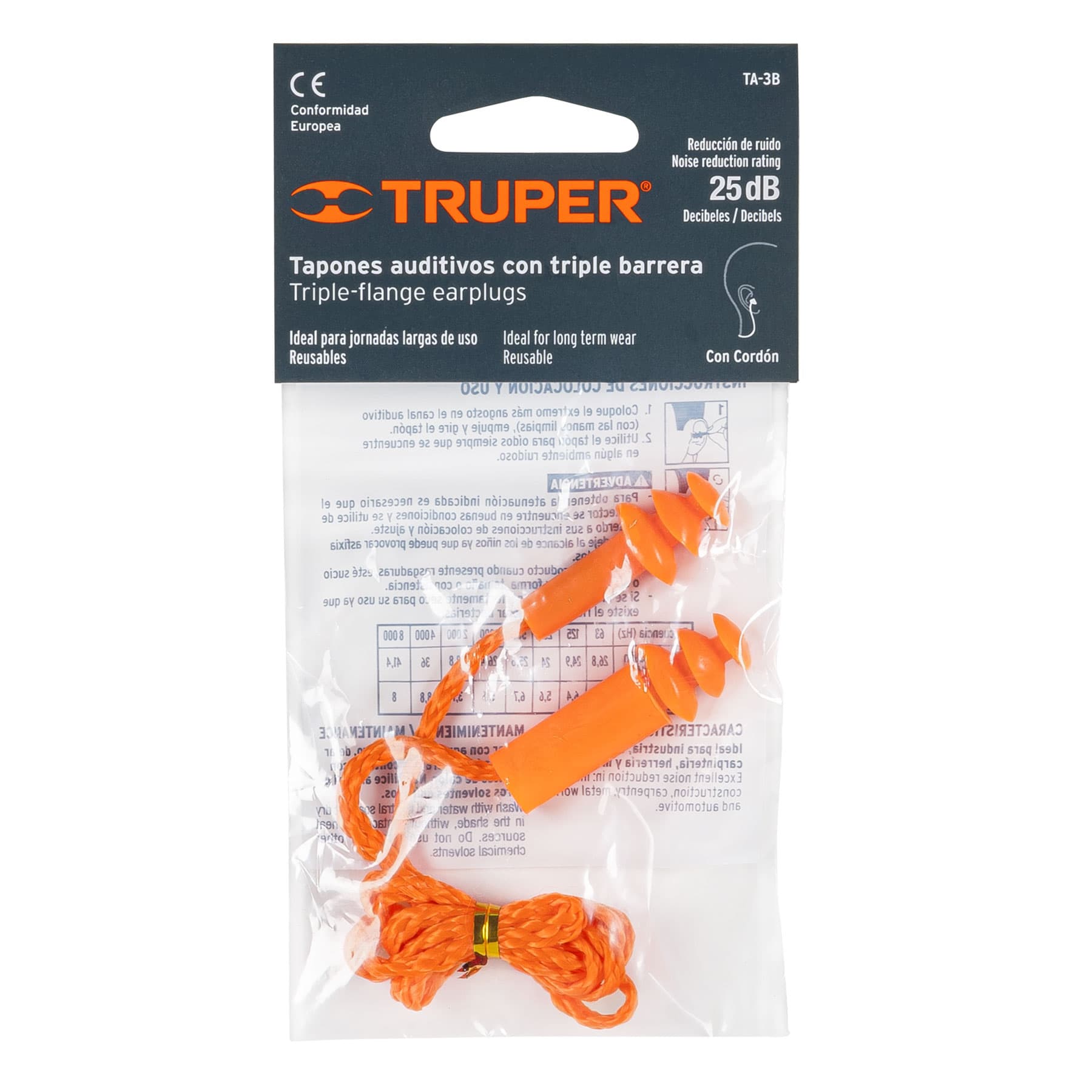 Tapon auditivo Truper (14225) 25dB - Repuestos y Lubricantes Vicent's