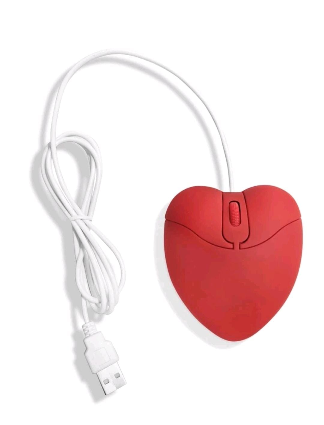 Mouse de corazón con cable