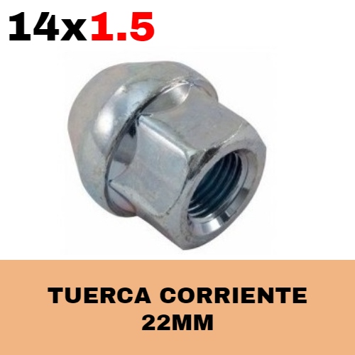 Tuerca Corriente (M14x1.5) 22mm Hyundai / Kia - Repuestos y Lubricantes Vicent's