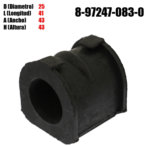 Hule Para Barra Estabilizadora 25x41 (8-97247-083-0) Isuzu D-Max 4x2 (04-11) - Repuestos y Lubricantes Vicent's