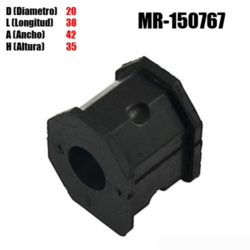 Hule Para Barra Estabilizadora 20x38 (MR-150767A) Mitsubishi L200 (97-06) - Repuestos y Lubricantes Vicent's