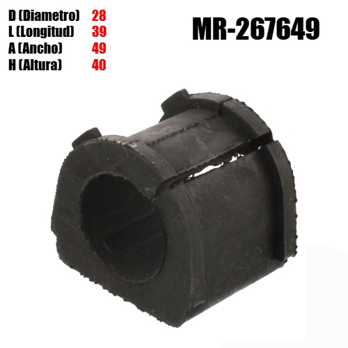Hule Para Barra Estabilizadora 28X39 (MR-267649E) Mitsubishi Montero Sport (98-11) - Repuestos y Lubricantes Vicent's