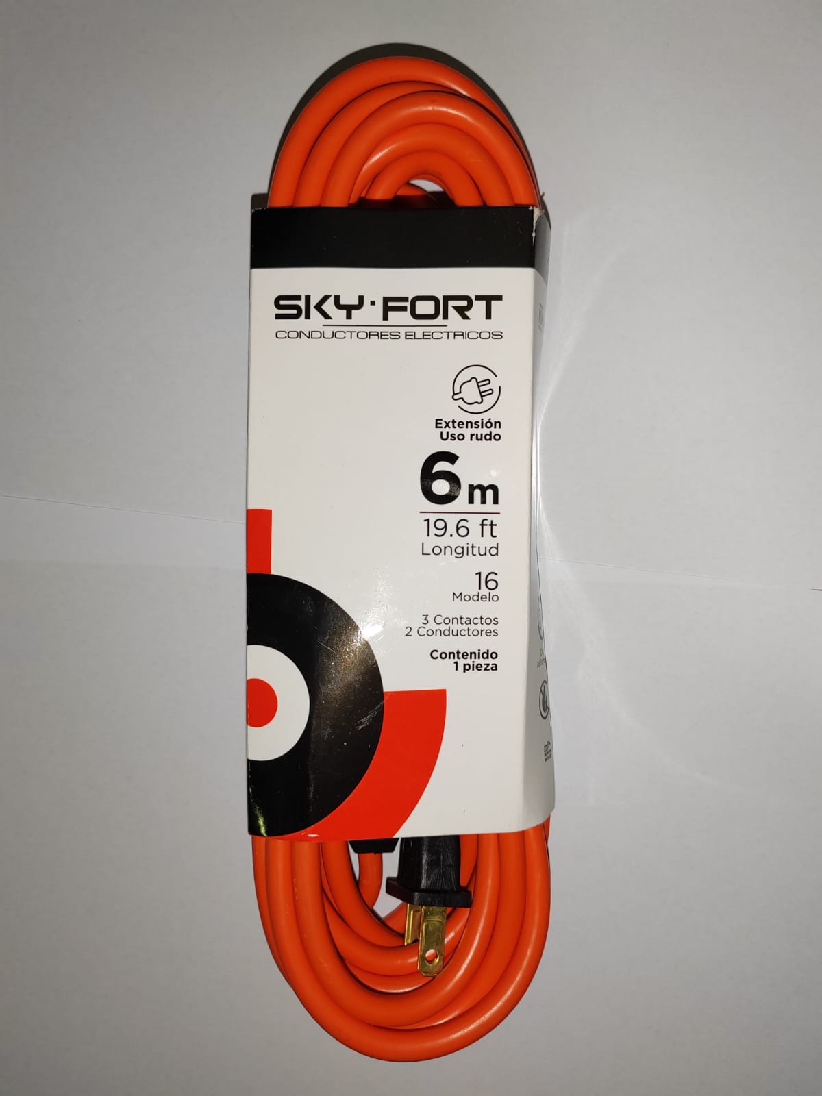 EXTENCION ELECTRICA 6 MTS HOME LINE USO RUDO COD.PT1448