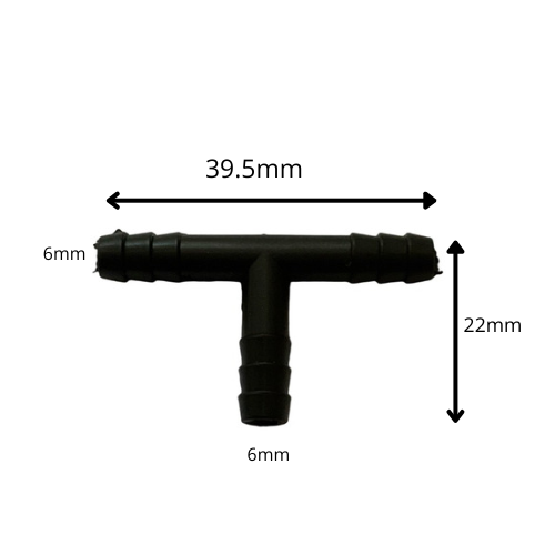 Union Plastica Para Manguera en T (6x6x6)mm UP108 - Repuestos y Lubricantes Vicent's