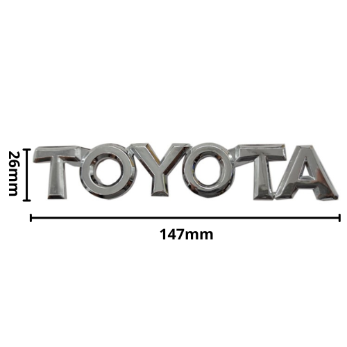 Emblema Letras Toyota 147x27mm (AL02)	 - Repuestos y Lubricantes Vicent's