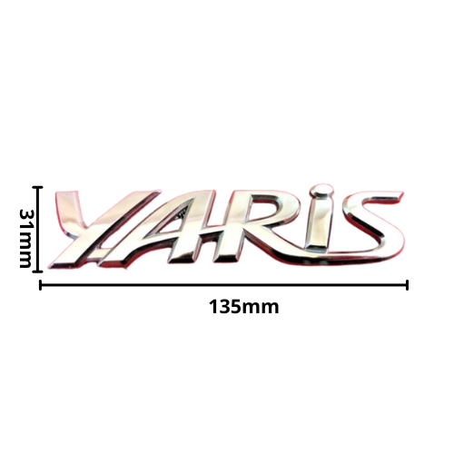 Emblema Letras Yaris Toyota 135x31mm (AL05)	 - Repuestos y Lubricantes Vicent's