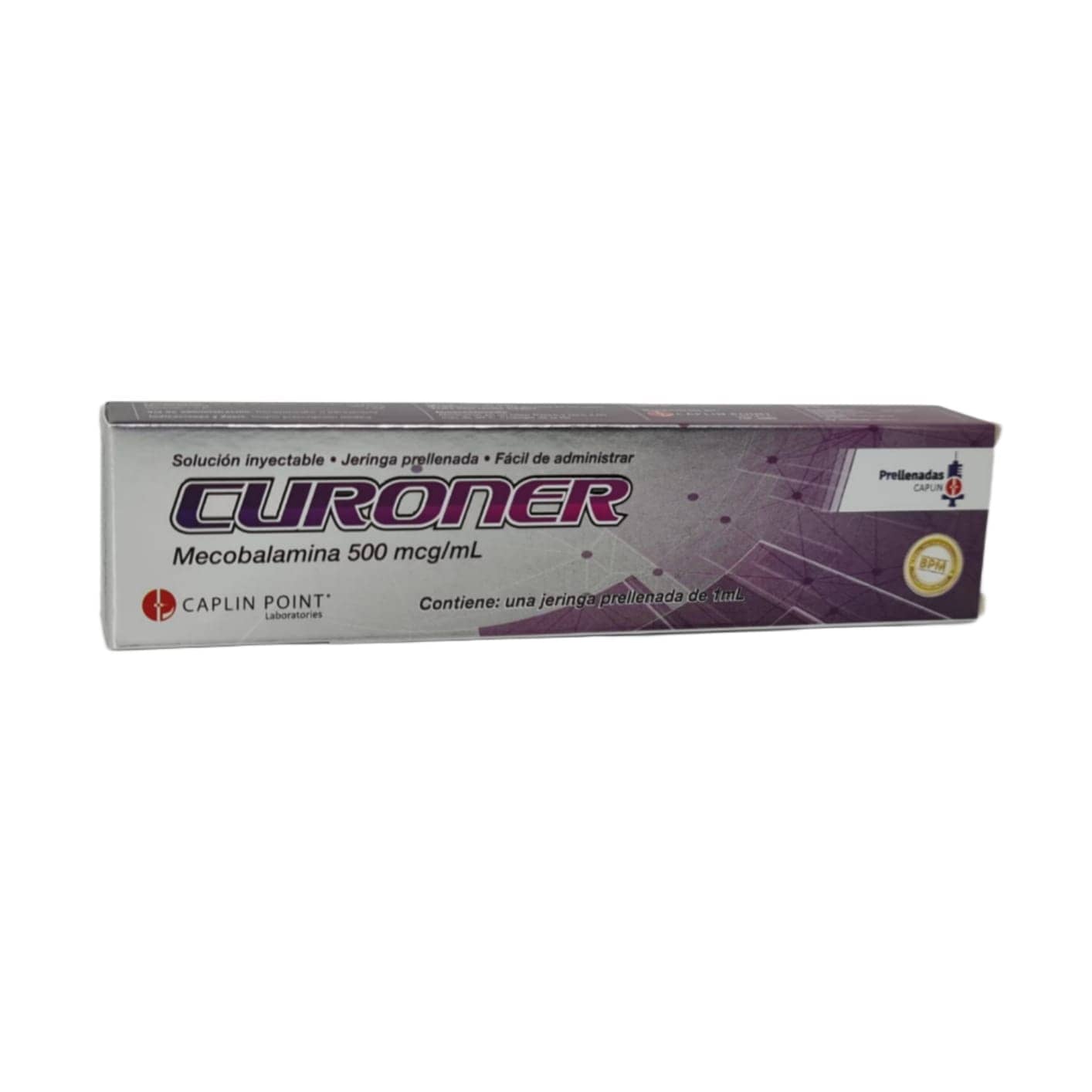 Curoner (Mecobalamina 500 mcg/ml Sol. Inj.) + Jeringa Prellenada - Farmacia Marcos