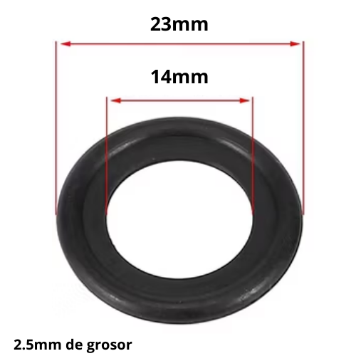 Arandela 14mm caucho para tapon drenador (10011) - Repuestos y Lubricantes Vicent's