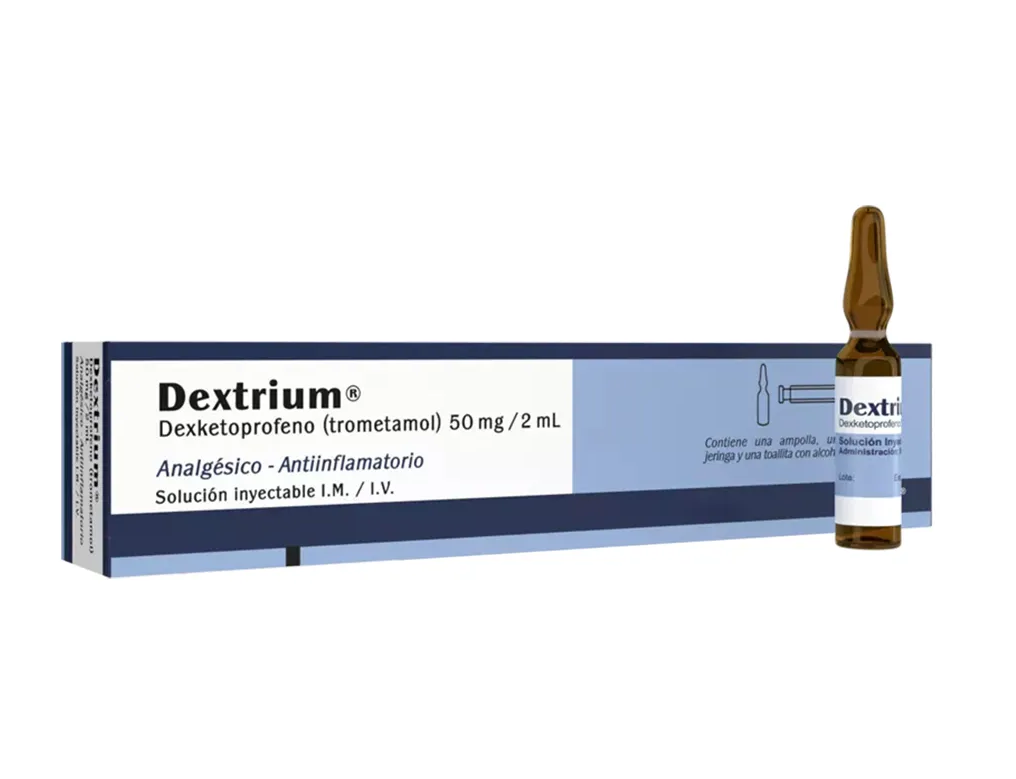 Dextrium (Dexketoprofeno 50 mg/2ml) Inyectable 2 ml * 1 ampolla - Farmacia Marcos