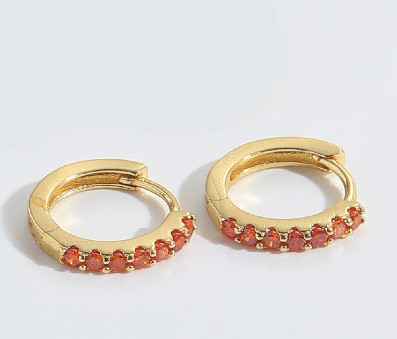 Aretes pegados con circonias - Baleni