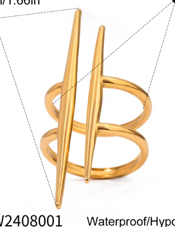 Anillo de puas doradas - Baleni