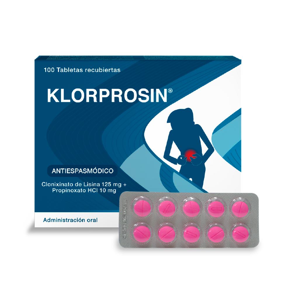 Klorprosin (Propinoxato HCI 10mg + Clonixinato de Lisina 125mg) * Tableta - Farmacia Marcos