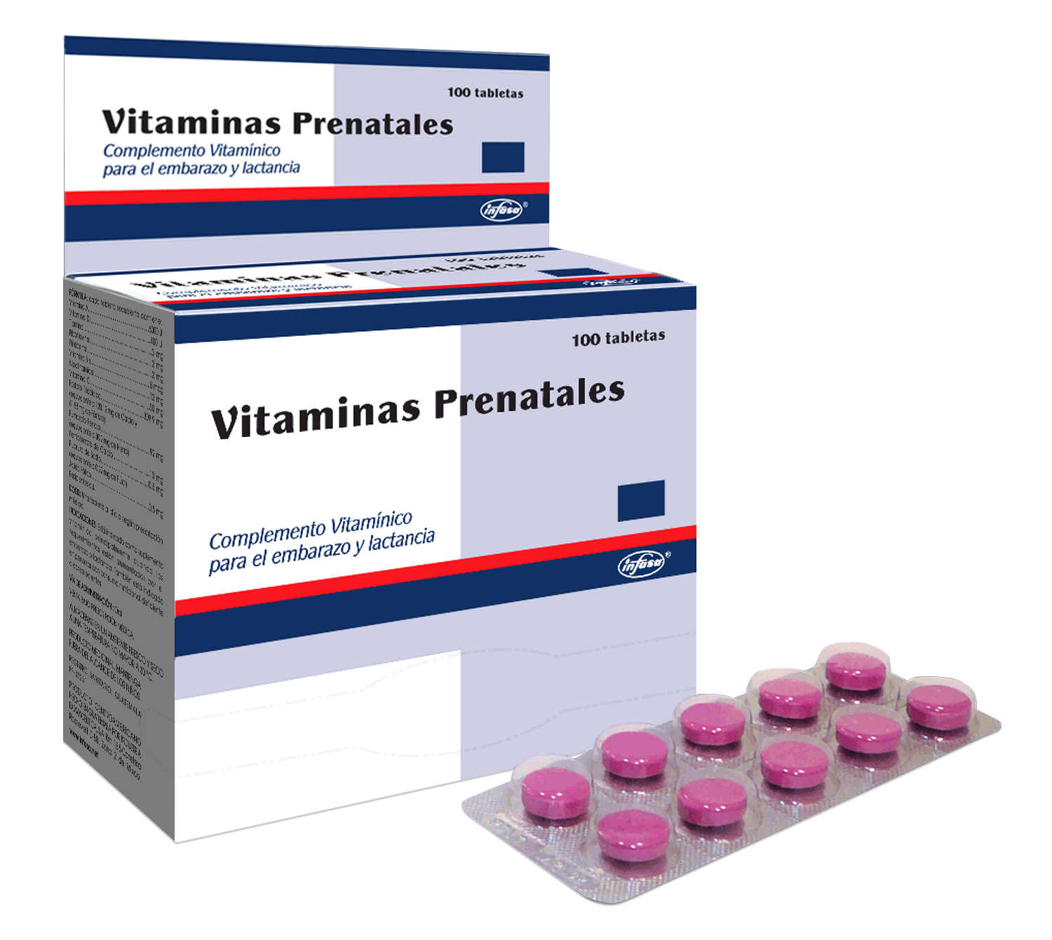 Vitaminas Prenatales * 10 tab Recubiertas Infasa - Farmacia Marcos