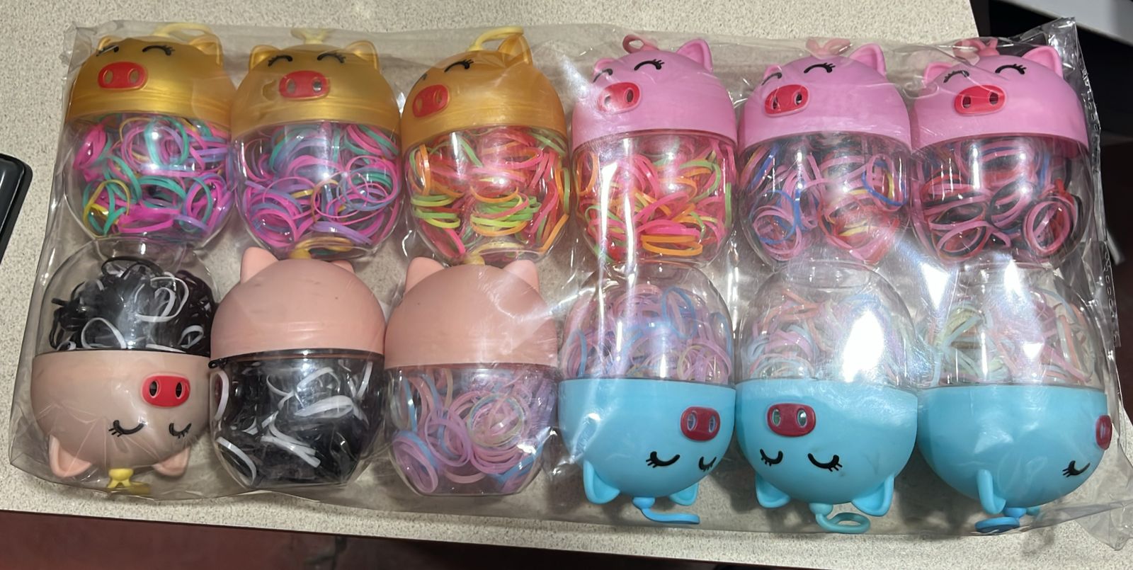 HULES EN FRASCO DISEÑO CERDITO - VARIEDADES EL TRIUNFO