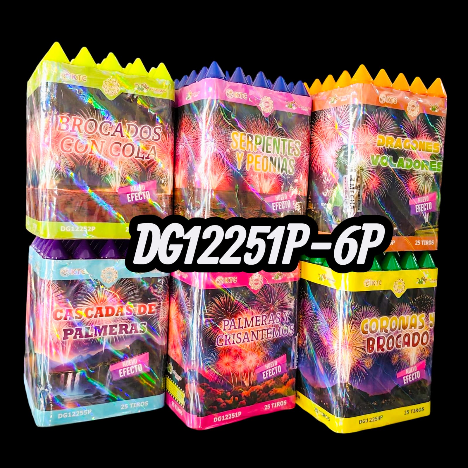  BATERIA 25T CON PICOS EL DRAGON G. - PIROTECNIA EL KAIMAN