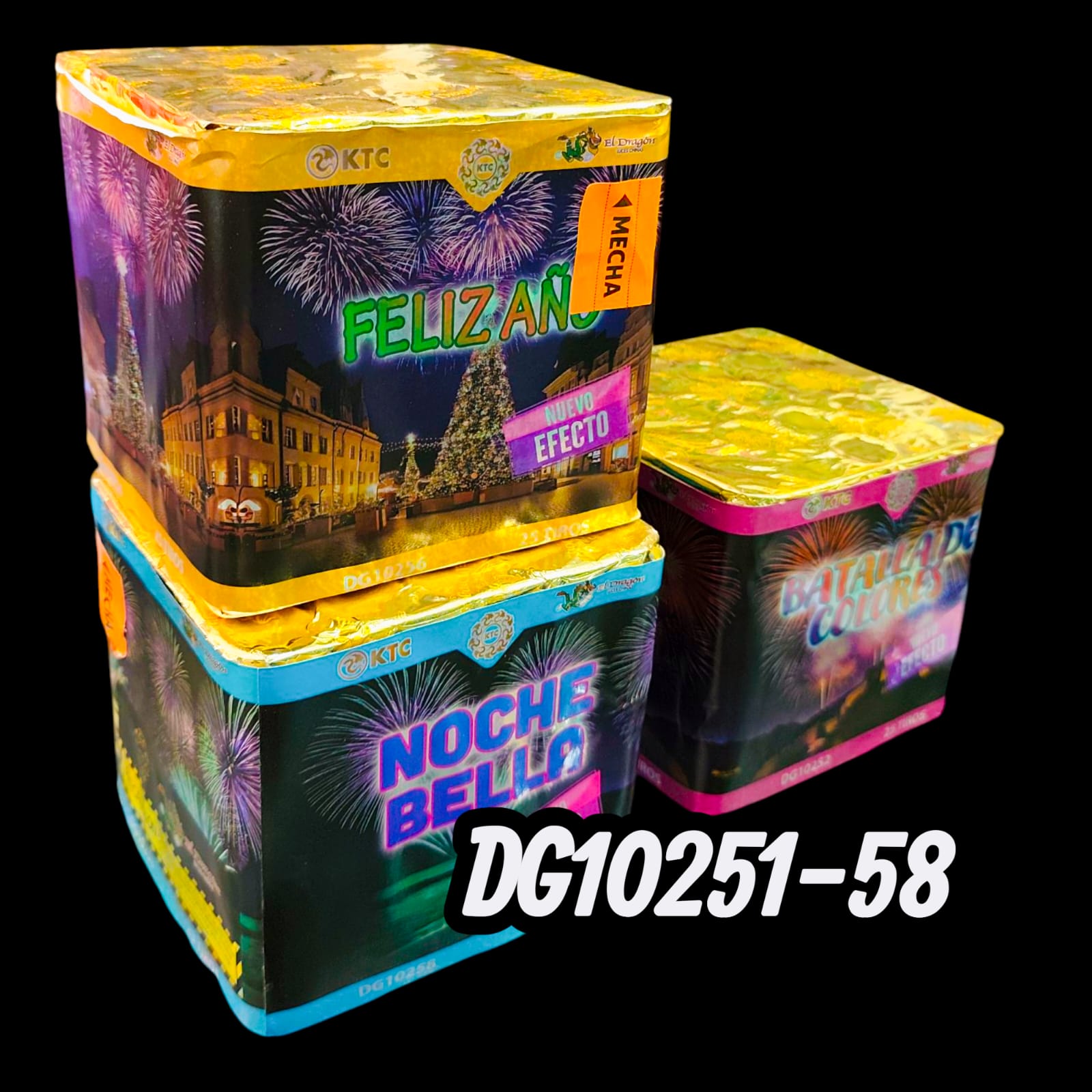 BATERIA 25T MEDIANA DG10251-58 - PIROTECNIA EL KAIMAN