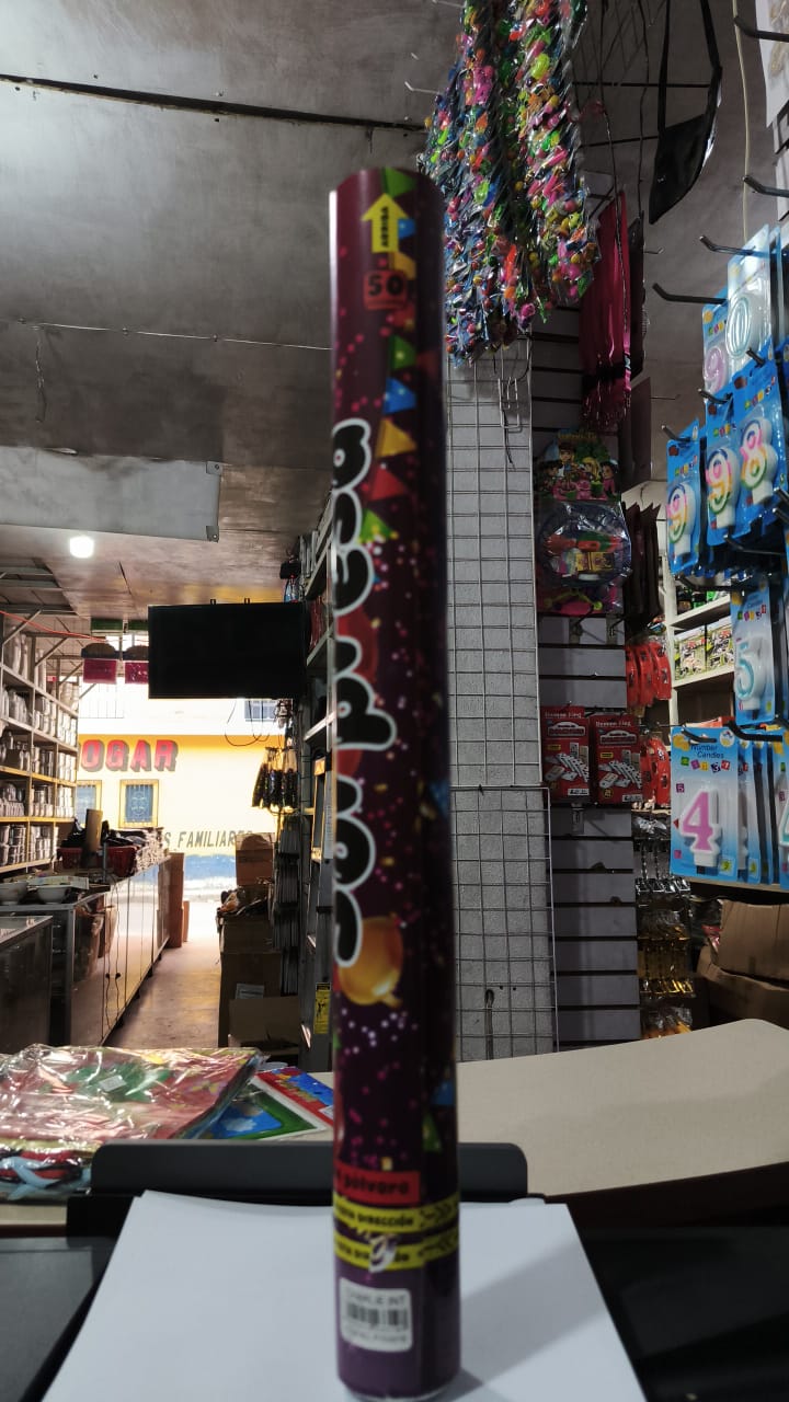 CONFETI EN TUBO PARA SORPRESAS DE 50 CM - VARIEDADES EL TRIUNFO