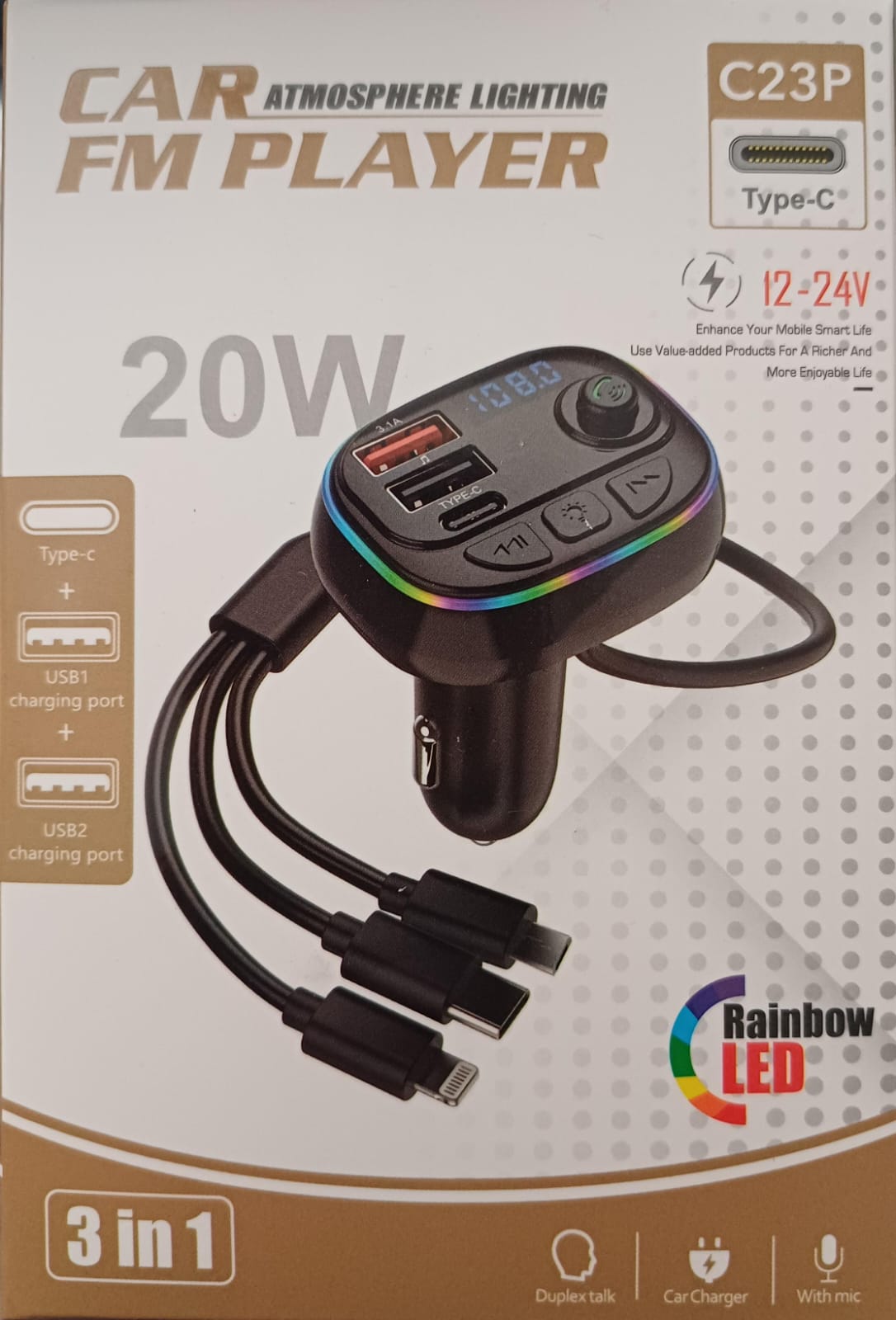 Cigarrera con reproductor FM C23P - Corporación Hightechnology