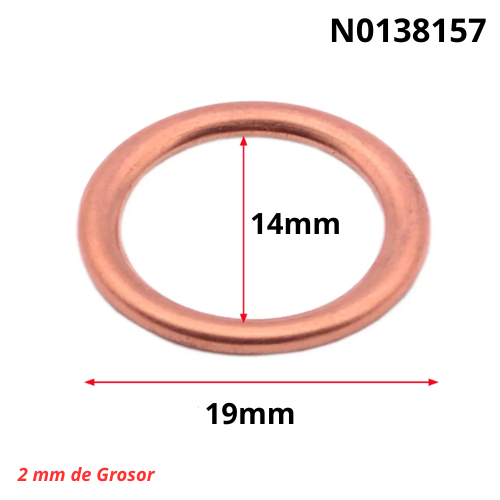 Arandela 14mm  para Tapon Drenador (10012)  - Repuestos y Lubricantes Vicent's
