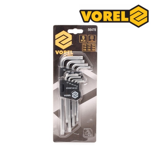  Juego de Llaves Torx (9Pcs) Vorel 56478 - Repuestos y Lubricantes Vicent's