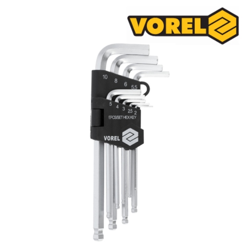 Juego de Llaves Allen Vorel (56477) 9 pcs milimetricas  - Repuestos y Lubricantes Vicent's