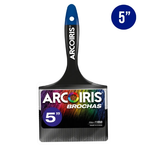 Brocha 5" Mango polipropileno Azul Arcoiris - Repuestos y Lubricantes Vicent's