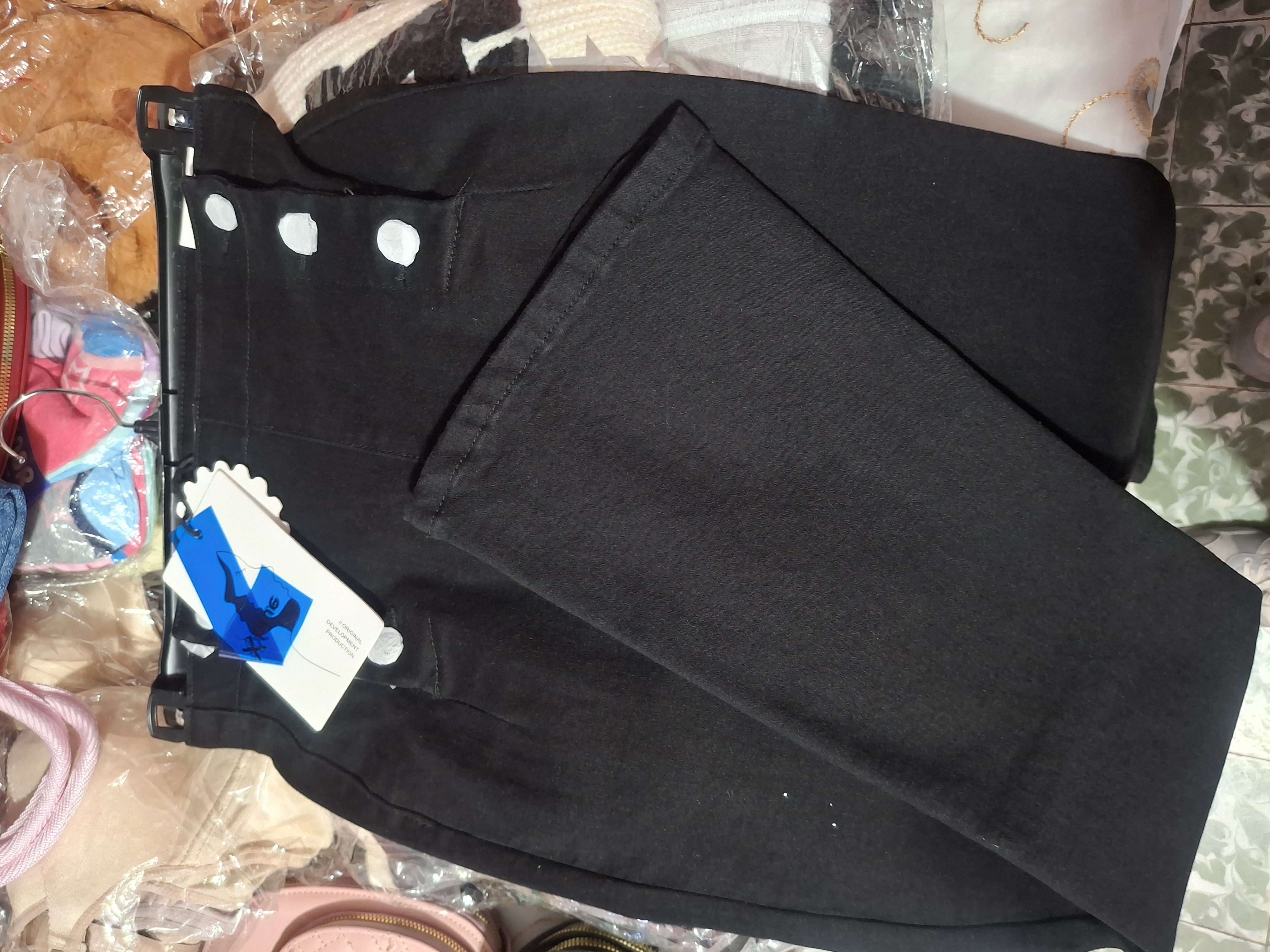 Pantalon xblu negro campana  - Semetabaj Visu