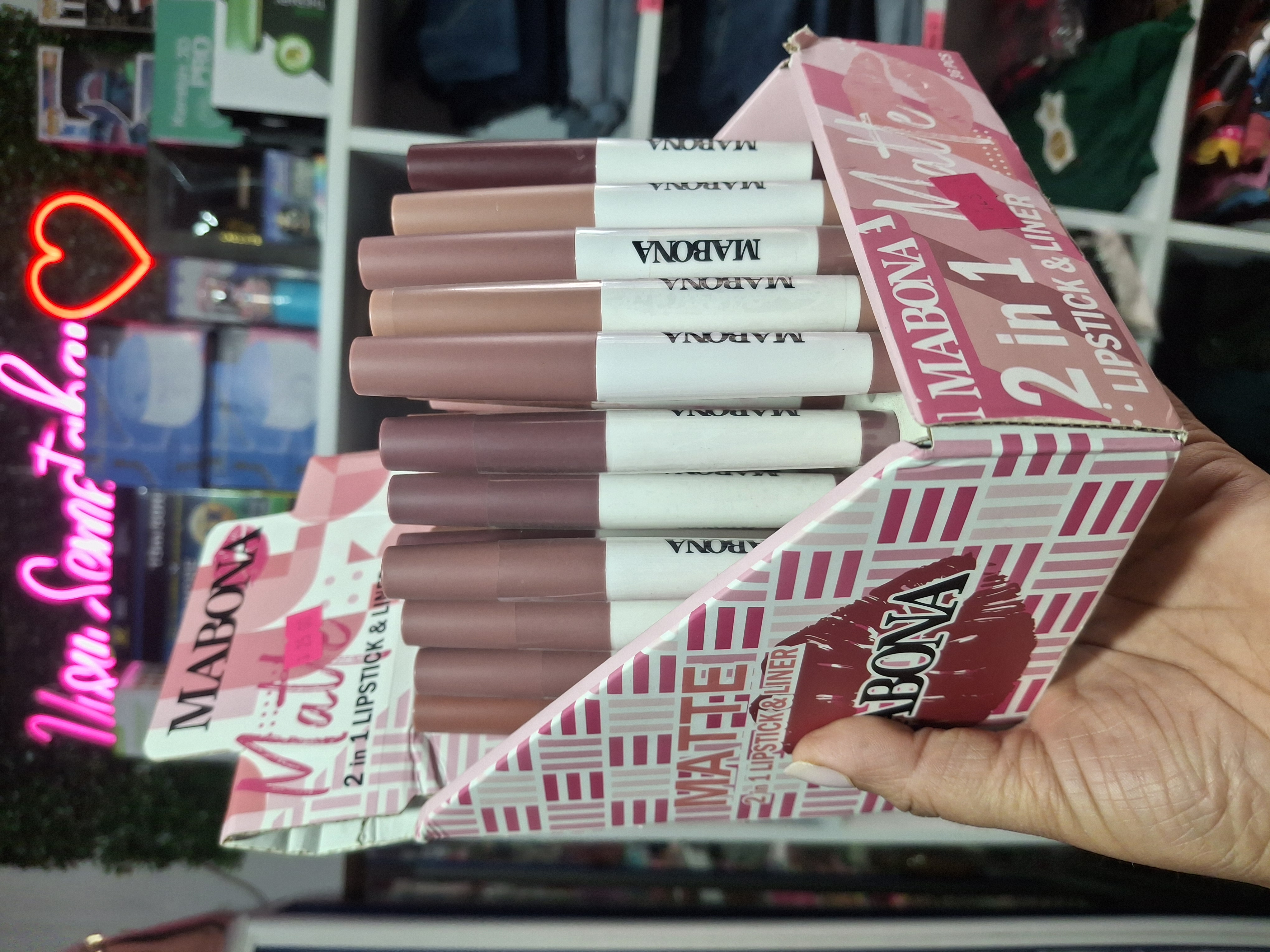 Duo labial y lapiz delineador  Mabona  - Semetabaj Visu