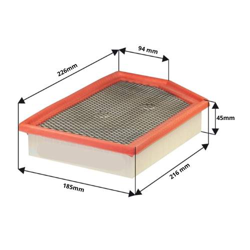 Filtro Aire WIX WA10096 (CA-11877=WA9863) Jeep Cherokee - Repuestos y Lubricantes Vicent's