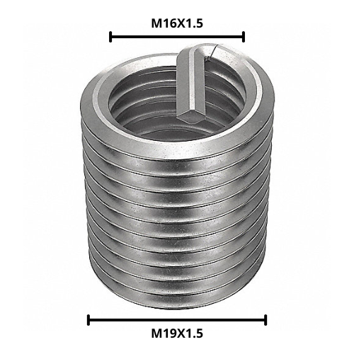 Inserto Roscado M16x1.5/M19x1.5 Restaurador de rosca - Repuestos y Lubricantes Vicent's