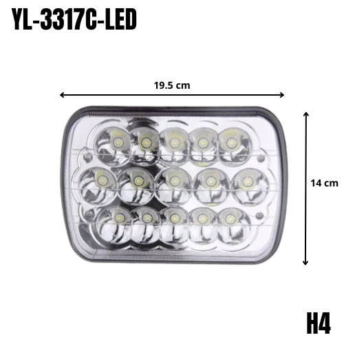 Silvin Rectangular 7" (YL-3317C-LED) 15 Led (1 pzs) - Repuestos y Lubricantes Vicent's