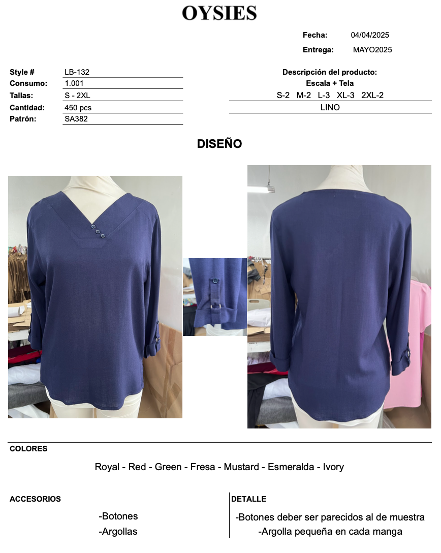 LB132 Oferta - Oysies