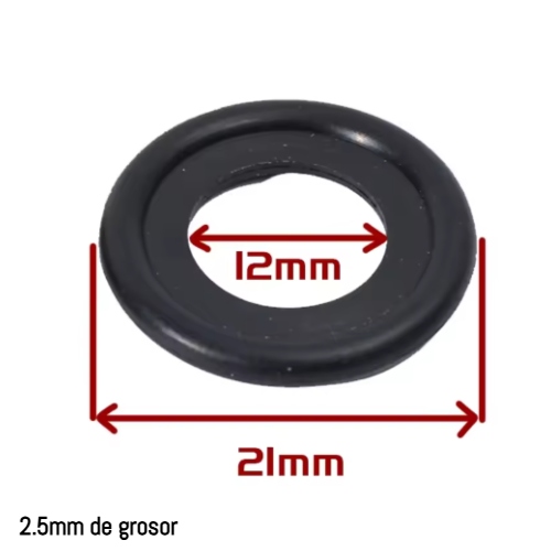 Arandela 12mm caucho para tapon drenador (10012) - Repuestos y Lubricantes Vicent's