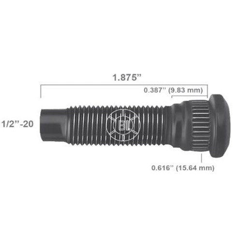 Tornillo/Esparrago (15.5mm 1/2x20) Largo 53mm BR30-038RP Ford Ranger - Repuestos y Lubricantes Vicent's