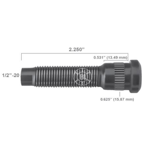 Tornillo/Esparrago (16mm 1/2x20) Largo 63mm BR30-035RP Ford F250 - Repuestos y Lubricantes Vicent's