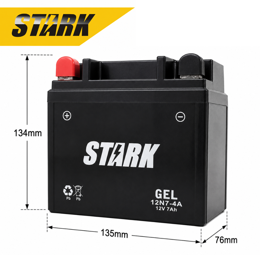 Bateria Moto STARK (12N7-4A) Gel Suzuki GN-125 - Repuestos y Lubricantes Vicent's