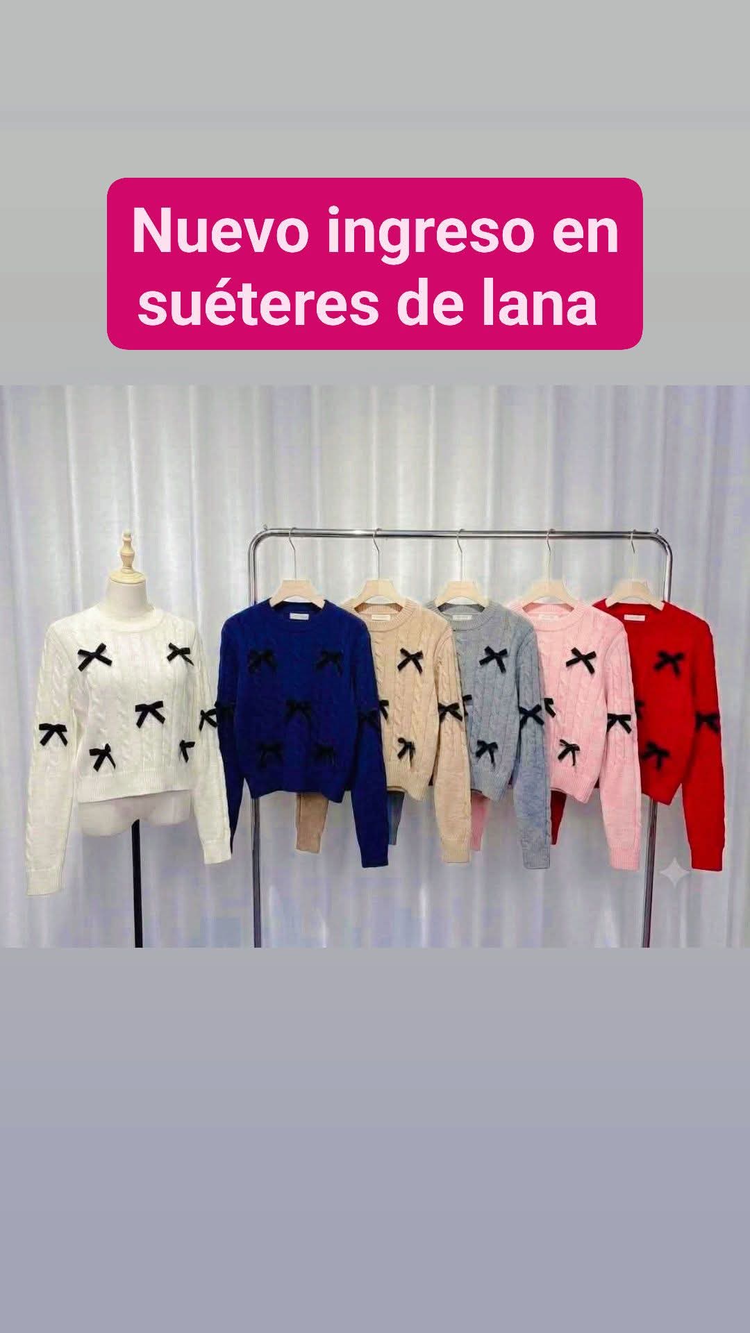 Sudadero de lana con moños desmontables  - Semetabaj Visu