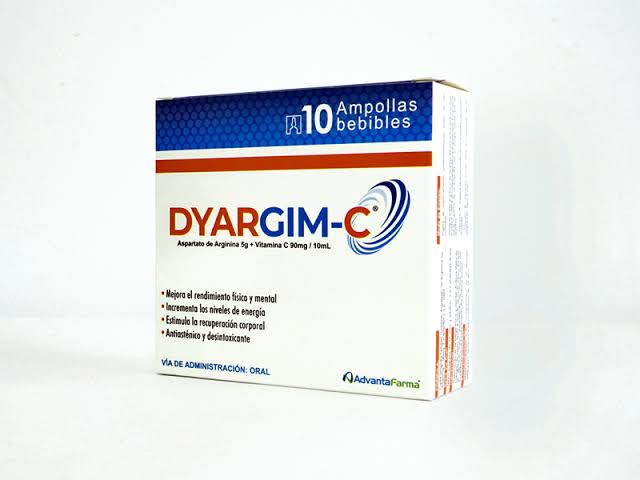 DYARGIM-C (aspartato de arginina 5g + vitamina c 90mg/10ml) *ampollas bebibles - FARMACIA NUEVO MILENIO