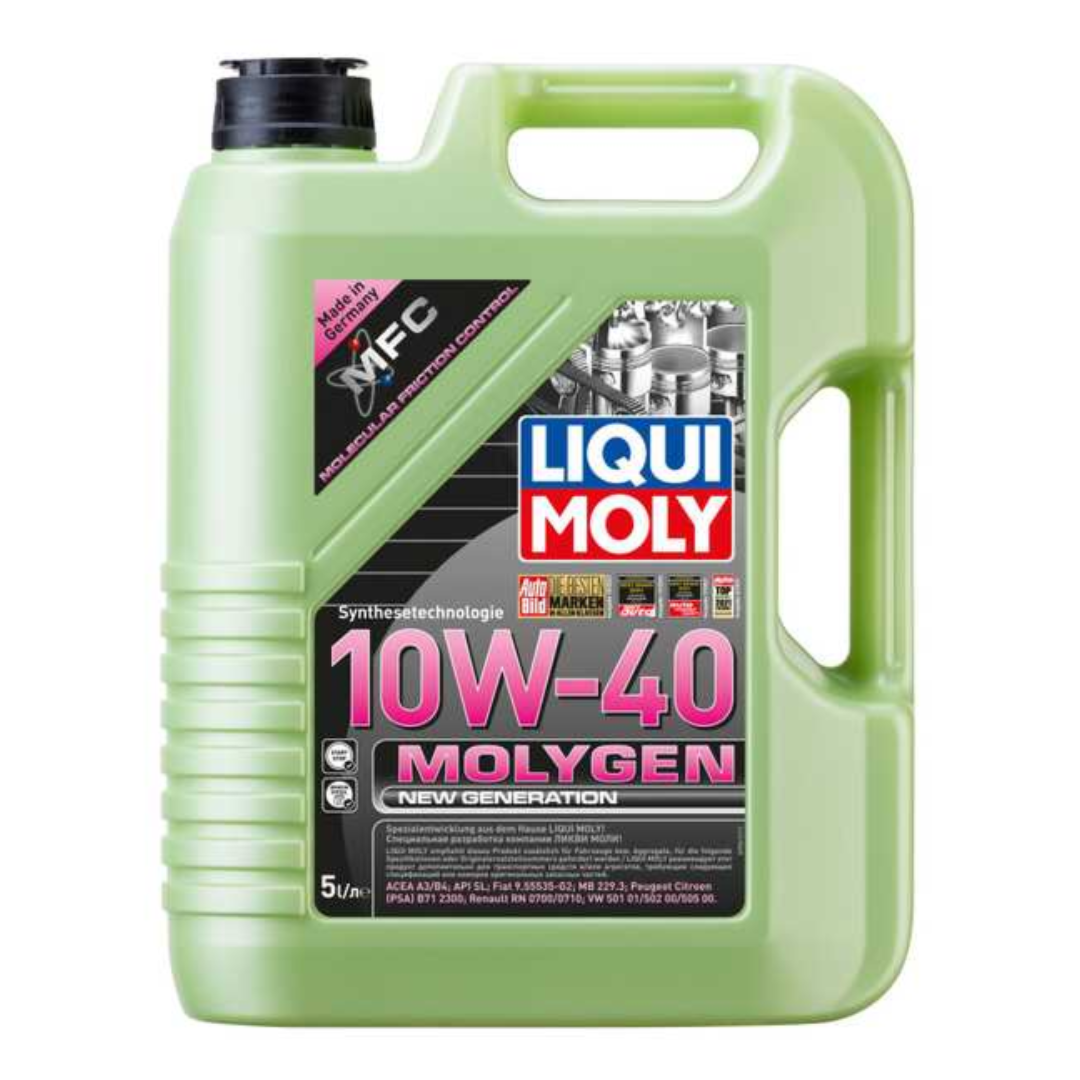 Garrafa LIQUI MOLY 10W-40 Molygen New Gen Full Synthetic Gasolina y Diesel  - Repuestos y Lubricantes Vicent's